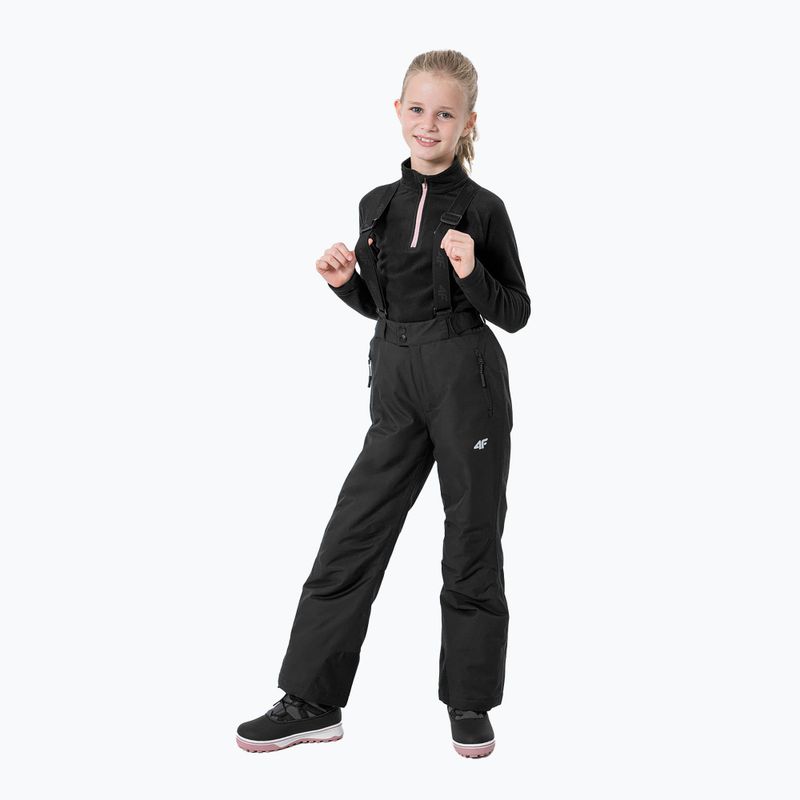 Bluză fleece pentru copii 4F neagră HJZ22-JBIDP001 2