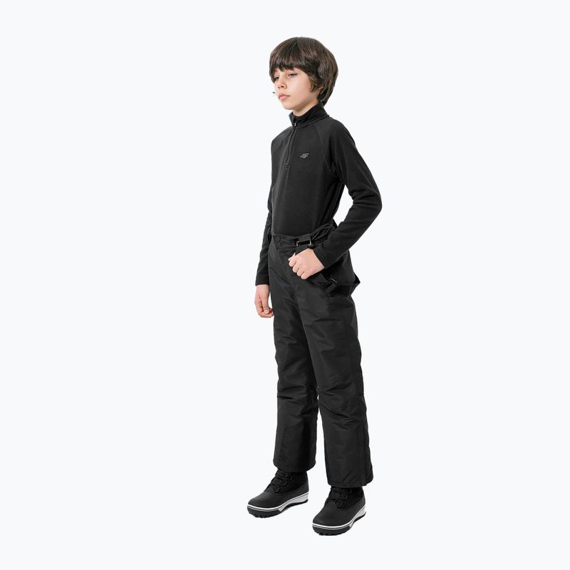 Bluză fleece pentru copii 4F neagră HJZ22-JBIMP001 2