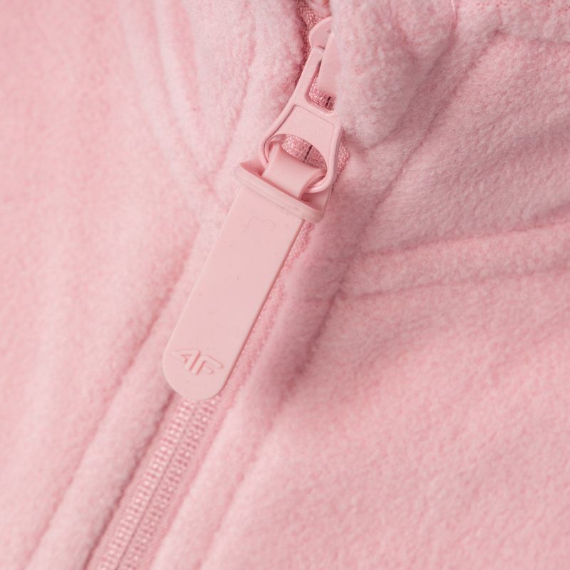 Pulover din fleece 4F pentru copii roz HJZ22-JPLD001 5