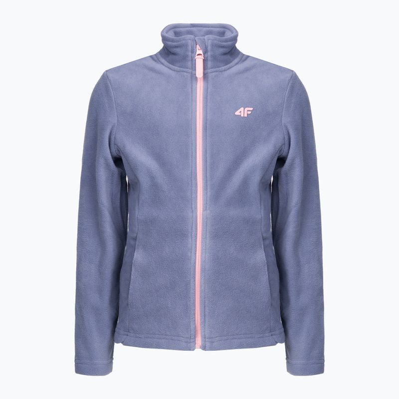 Pulover fleece pentru copii 4F gri HJZ22-JPLD001