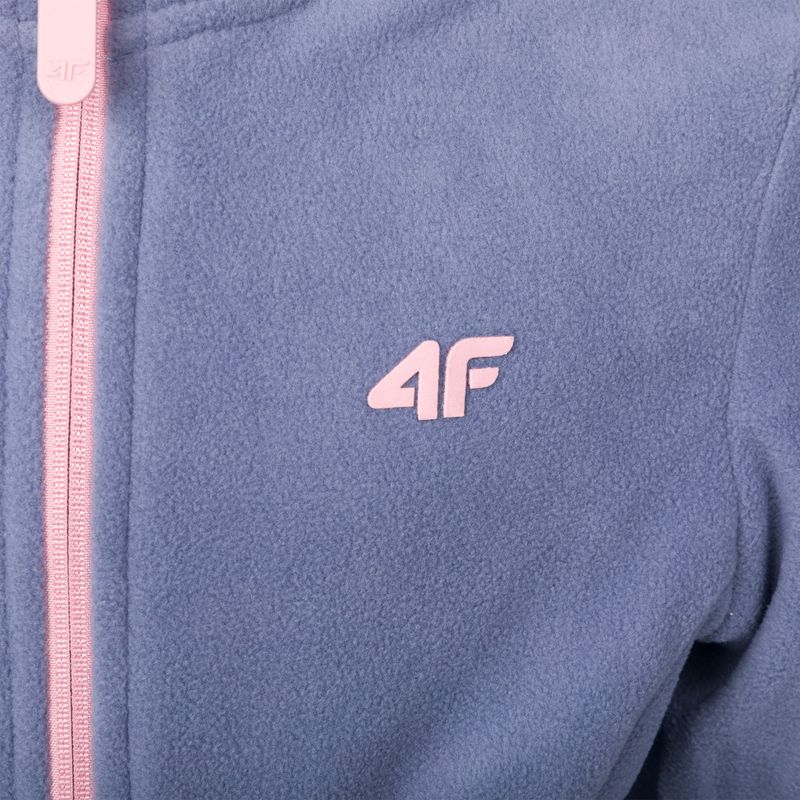 Pulover fleece pentru copii 4F gri HJZ22-JPLD001 3