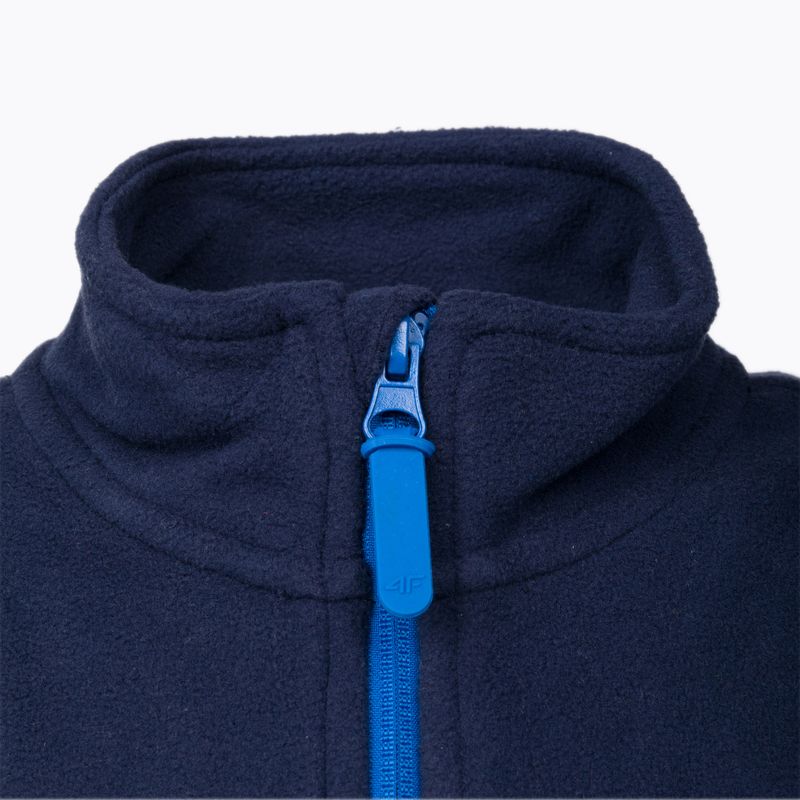 Pulover pentru copii 4F fleece bleumarin albastru marin HJZ22-JPLM001 6