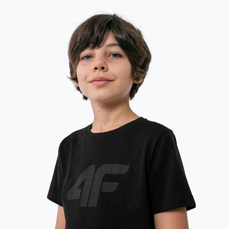Tricou 4F pentru copii HJZ22-JTSM002 negru 2
