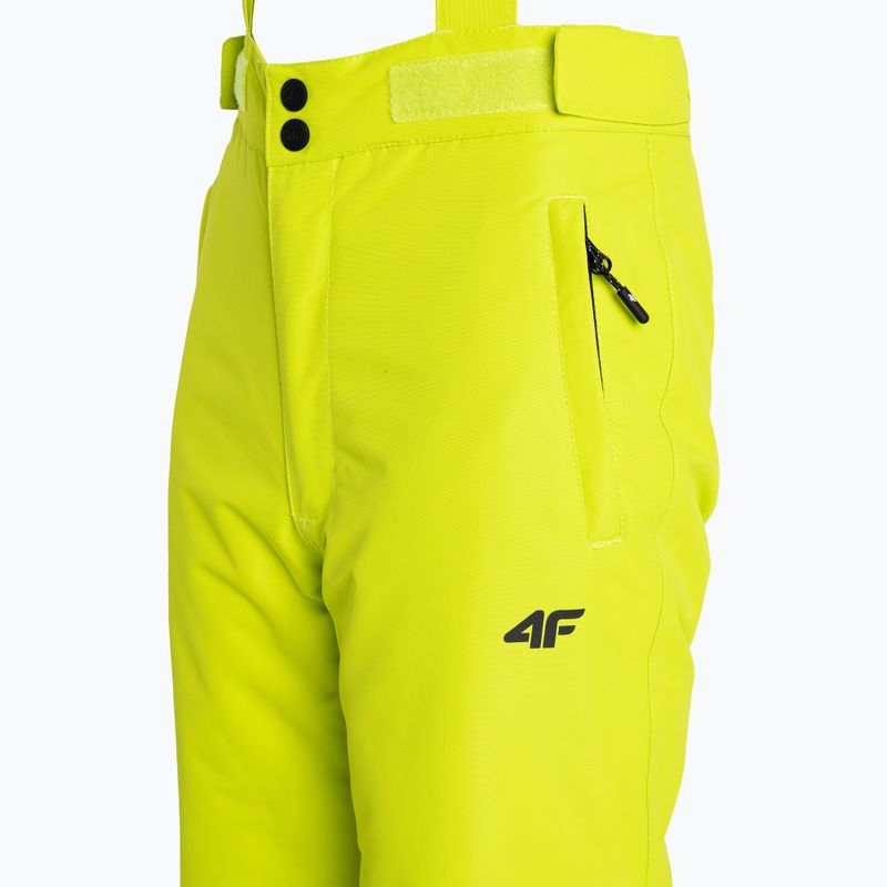Pantaloni de schi pentru copii 4F galben HJZ22-JSPMN001 5