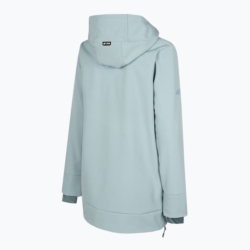 Jachetă de snowboard pentru femei 4F SFD001F softshell albastru deschis H4Z22-SFD001F 8