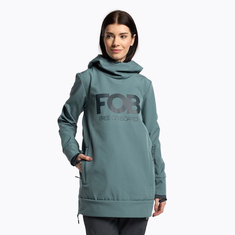 Jachetă de snowboard pentru femei 4F SFD001F softshell albastru H4Z22-SFD001F