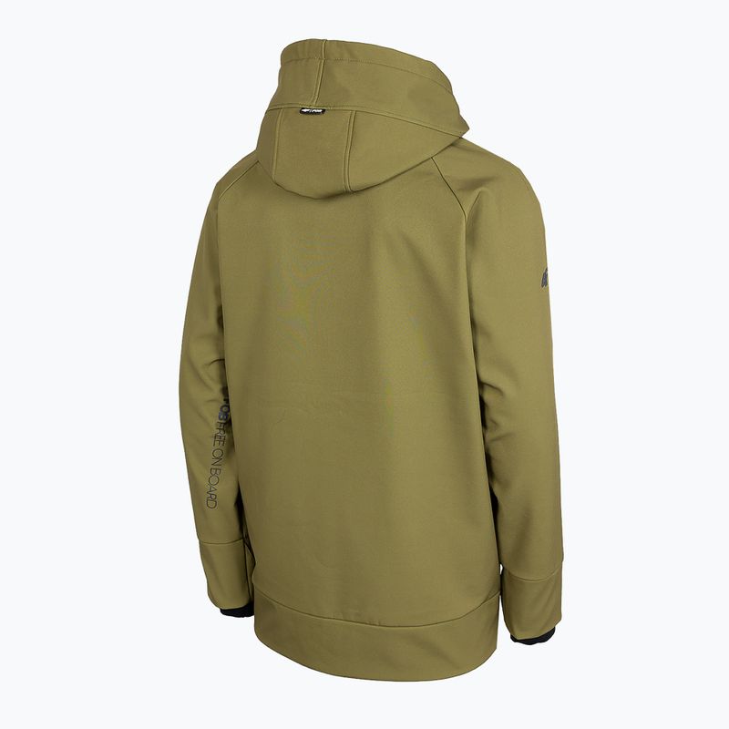 Jachetă de snowboard pentru bărbați 4F kaki H4Z22-SFM001F 10