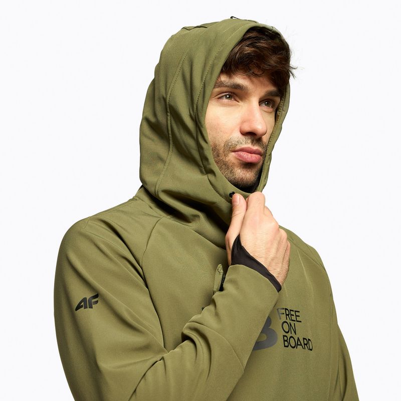 Jachetă de snowboard pentru bărbați 4F kaki H4Z22-SFM001F 4