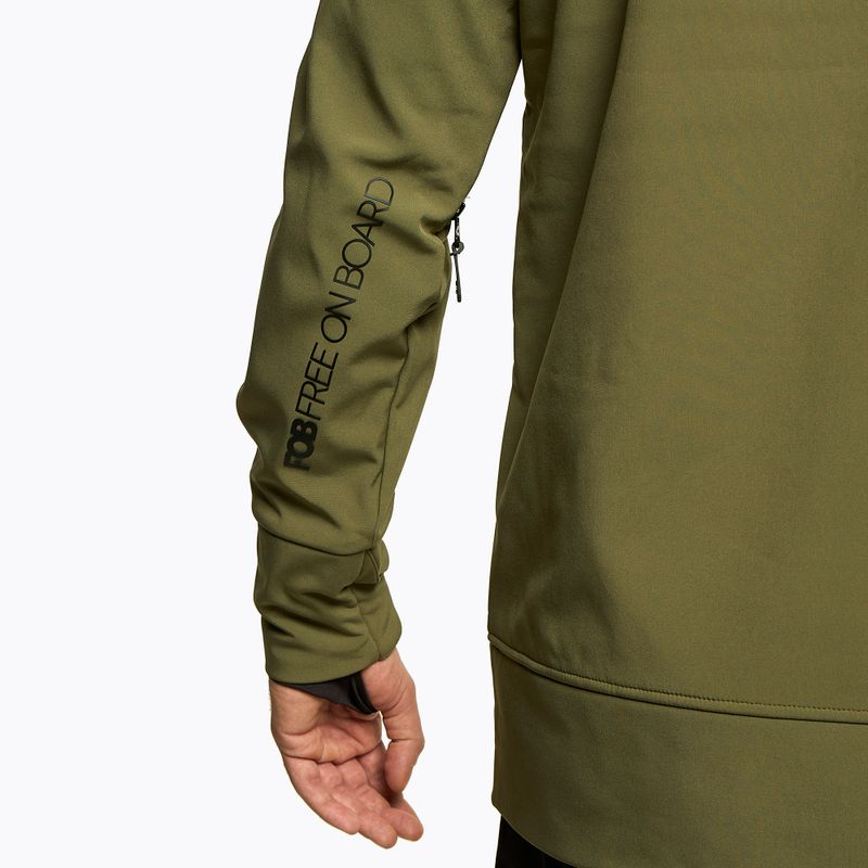 Jachetă de snowboard pentru bărbați 4F kaki H4Z22-SFM001F 8