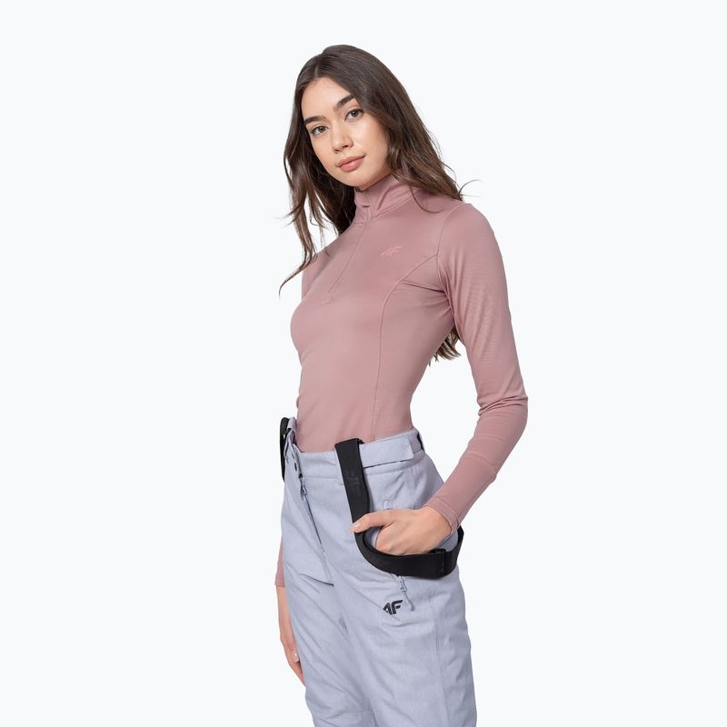 Tricou termic pentru femei 4F roz închis H4Z22-BIDD032