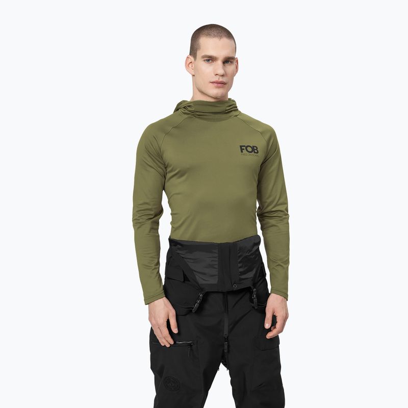 Cămașă termică pentru bărbați 4F verde H4Z22-BIMD034