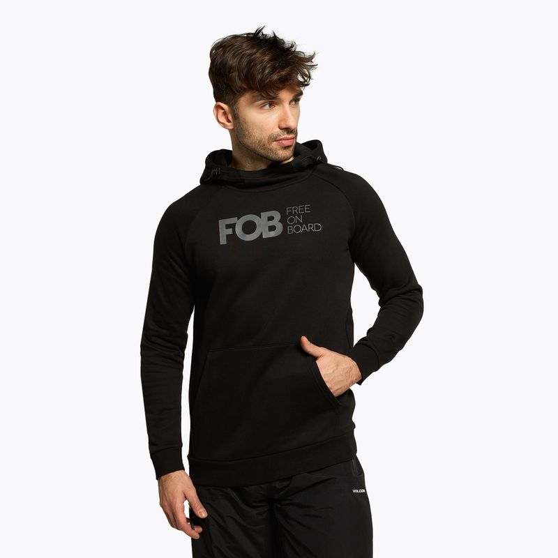 Hanorac de snowboard pentru bărbați 4F negru H4Z22-BLM021