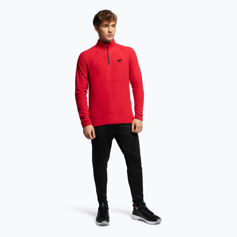 Pulover de schi pentru bărbați 4F BIMP010 fleece roșu H4Z22-BIMP010 2