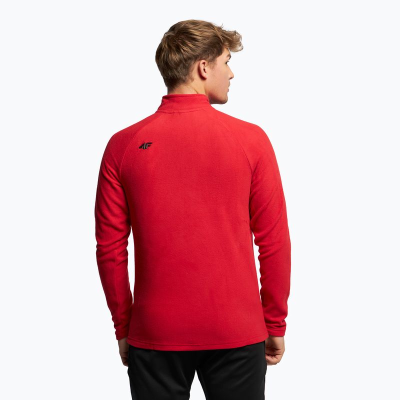 Pulover de schi pentru bărbați 4F BIMP010 fleece roșu H4Z22-BIMP010 4