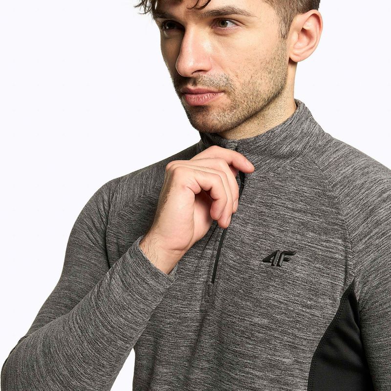 Hanorac de schi pentru bărbați 4F BIMP011 fleece gri H4Z22-BIMP011 4