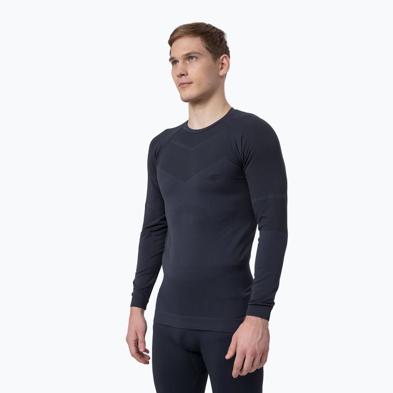 Tricou termic 4F pentru bărbați albastru marin H4Z22-BIMB030G