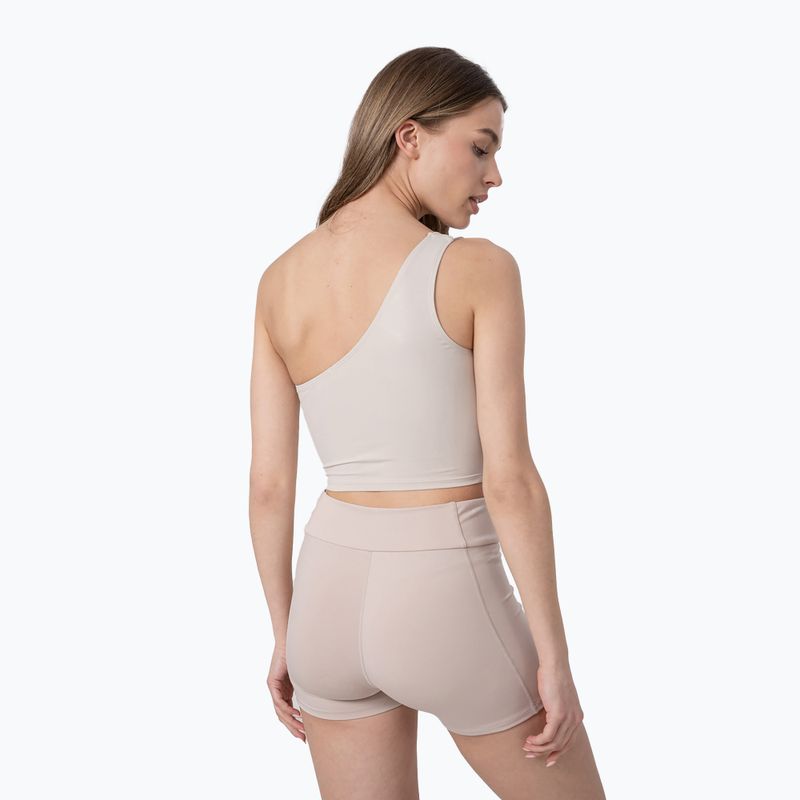 Top de yoga pentru femei 4F H4Z22-TSD033 bej 2