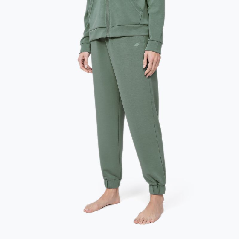 Pantaloni de yoga pentru femei 4F H4Z22-SPDD022 verde