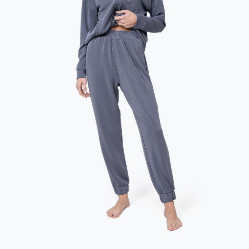 Pantaloni de yoga pentru femei 4F H4Z22-SPDD022 albastru