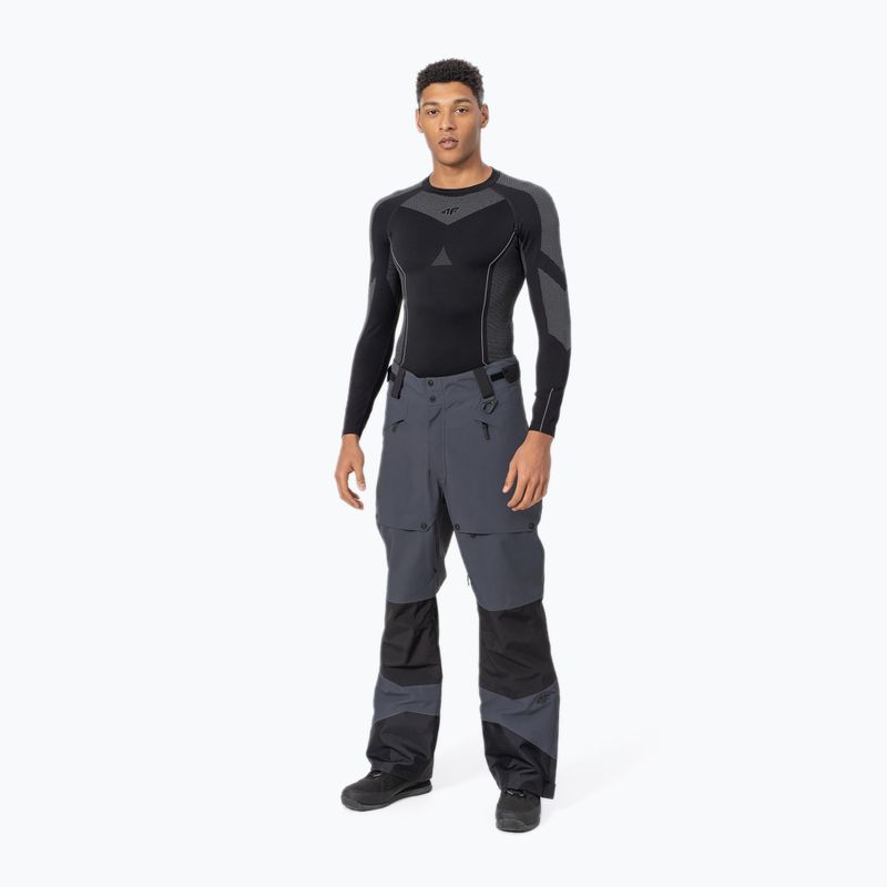 Pantaloni de snowboard pentru bărbați 4F gri închis H4Z22-SPMS001 3