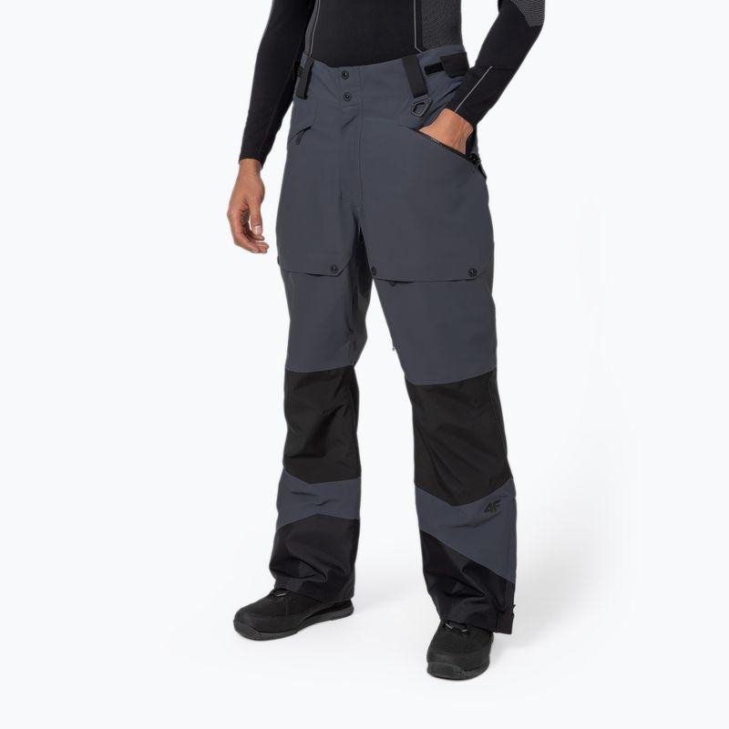 Pantaloni de snowboard pentru bărbați 4F gri închis H4Z22-SPMS001 4