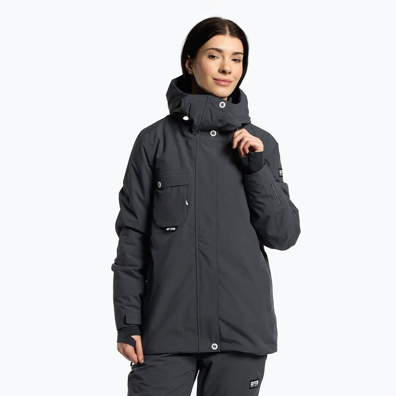 Jachetă de snowboard pentru femei 4F gri închis H4Z22-KUDS001