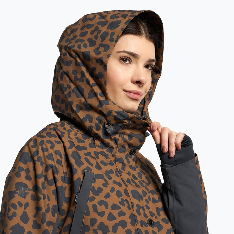 Jachetă de snowboard pentru femei 4F maro H4Z22-KUDS002 4