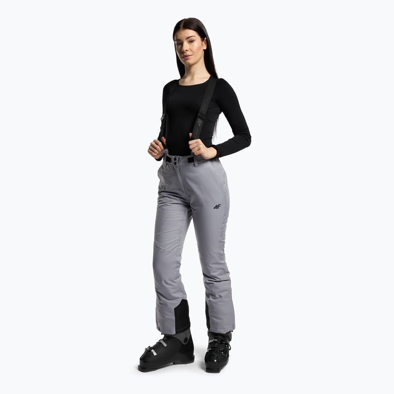 Pantaloni de schi pentru femei 4F SPDN002 gri H4Z22-SPDN002
