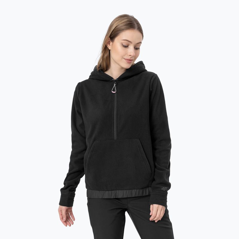 Hanorac fleece 4F pentru femei negru H4Z22-PLD013