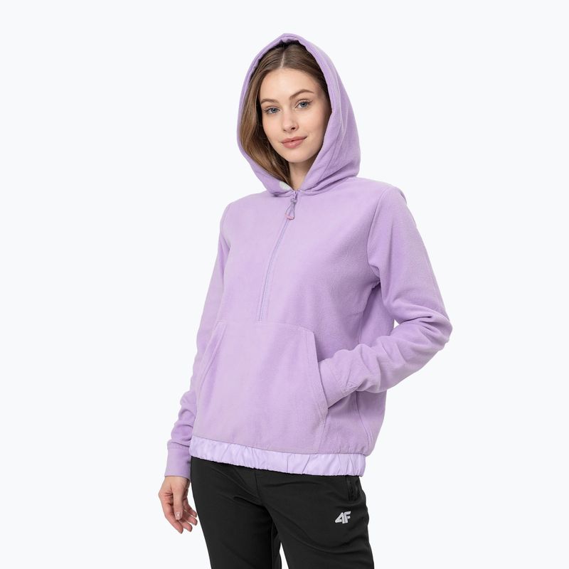 Hanorac 4F fleece pentru femei mov H4Z22-PLD013