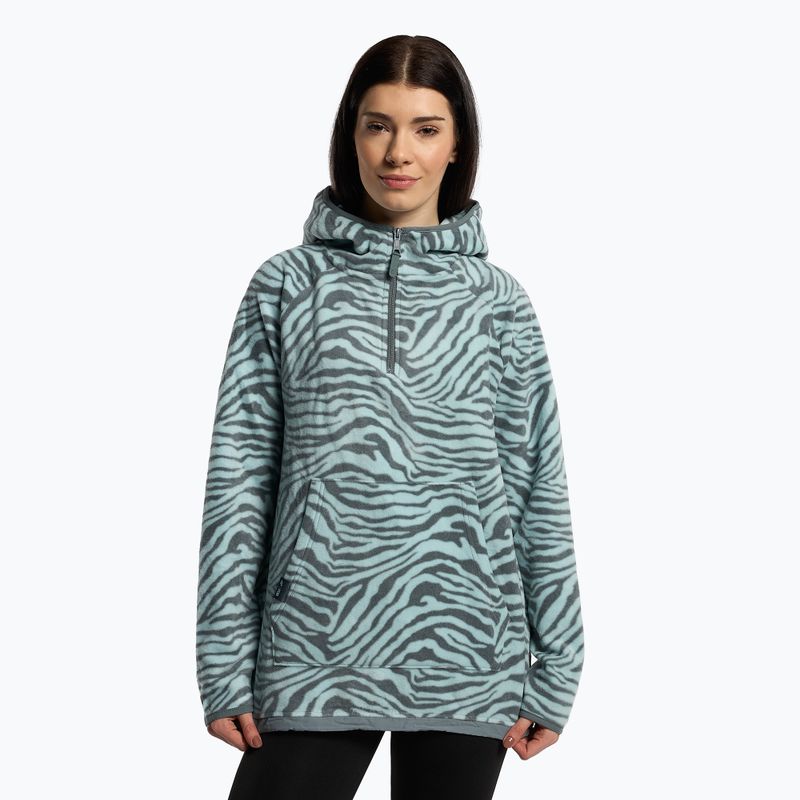 Pulover de snowboard pentru femei 4F albastru deschis H4Z22-PLD010