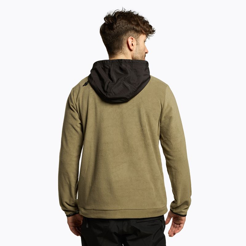 Hanorac de snowboard pentru bărbați 4F PLM011 kaki H4Z22-PLM011