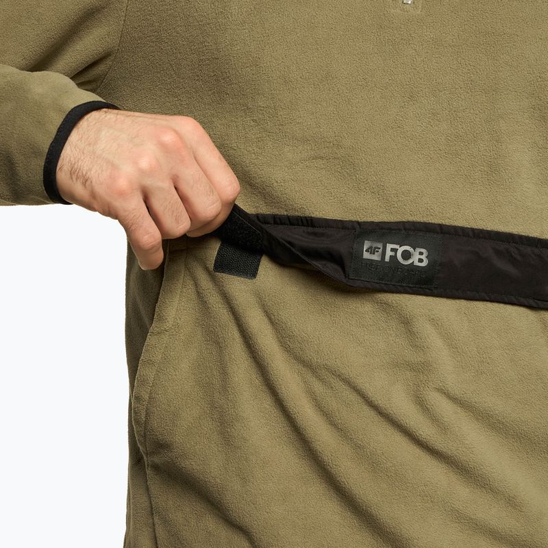 Hanorac de snowboard pentru bărbați 4F PLM011 kaki H4Z22-PLM011