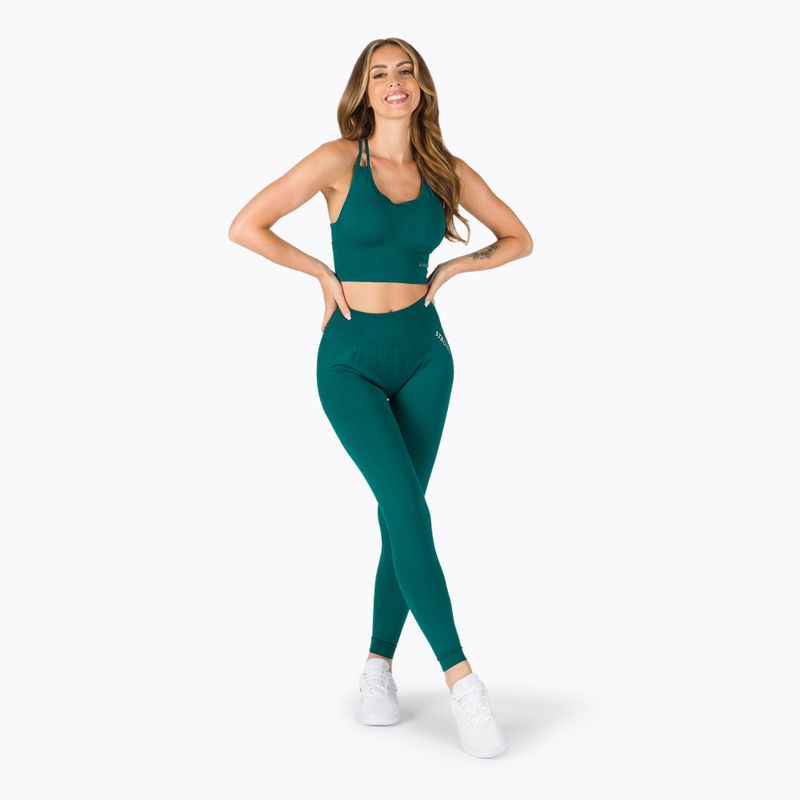 Jambiere fără cusături pentru femei STRONG POINT Shape & Comfort Push Up verde 1131 2