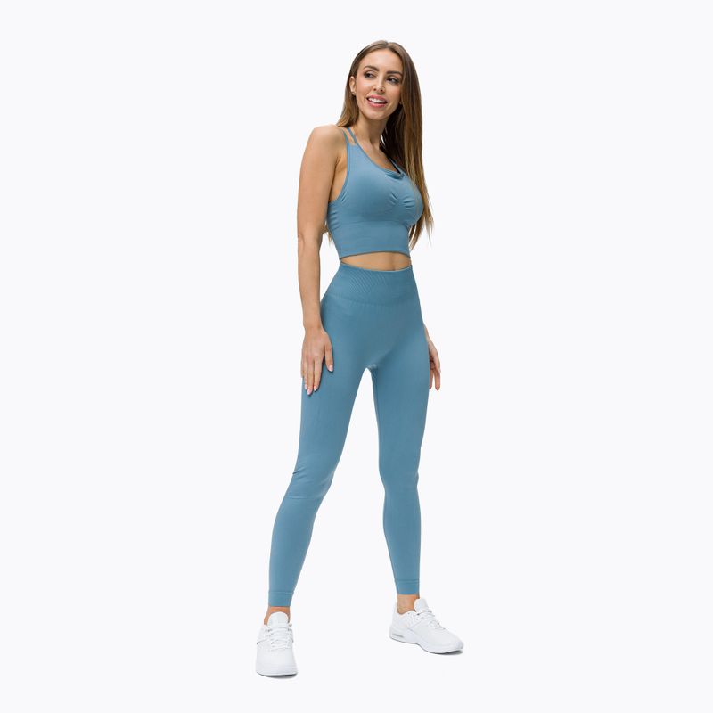 Colanți fără cusături pentru femei STRONG POINT Shape & Comfort Push Up albastru 1129 2