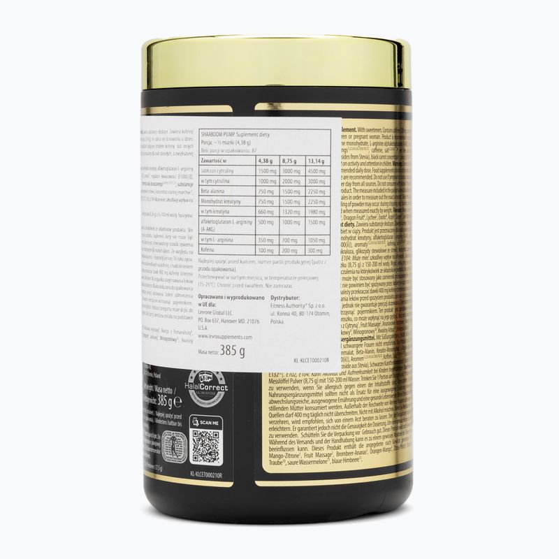 Preantrenament Fitness Authority Levrone Shaaboom Pump 385 g exotic 2