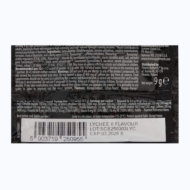 Pre-antrenament Fitness Authority Levrone Scatterbrain 9 g lychee 2