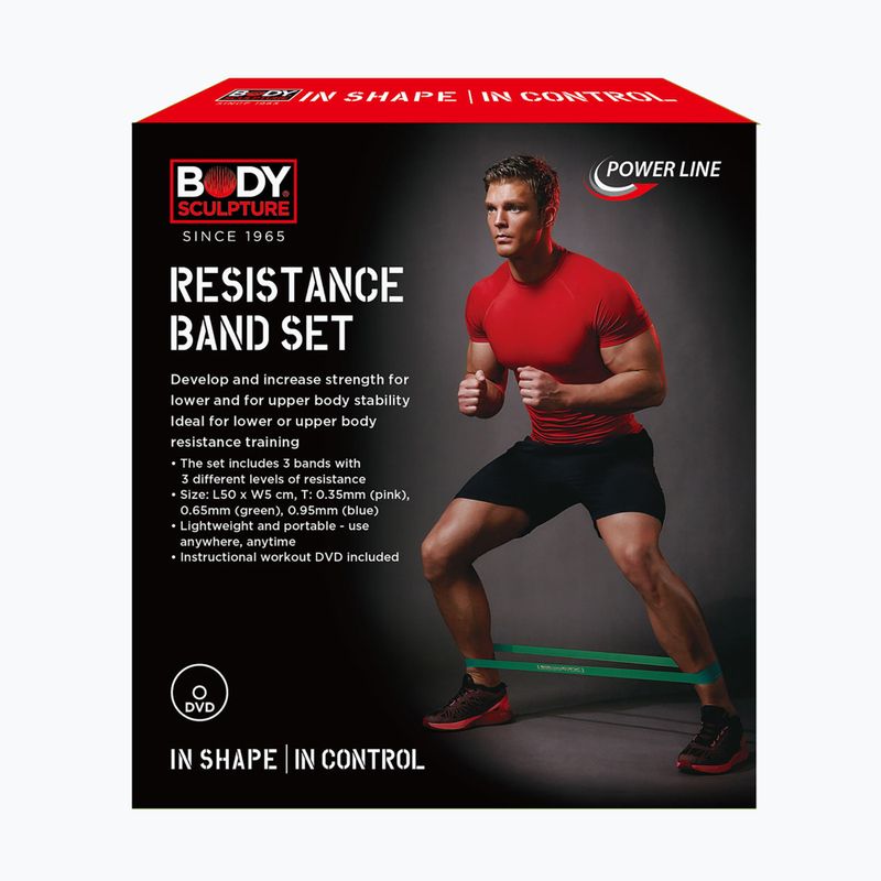 Bandă de rezistență Body Sculpture Bb 103 pink/green/blue 6