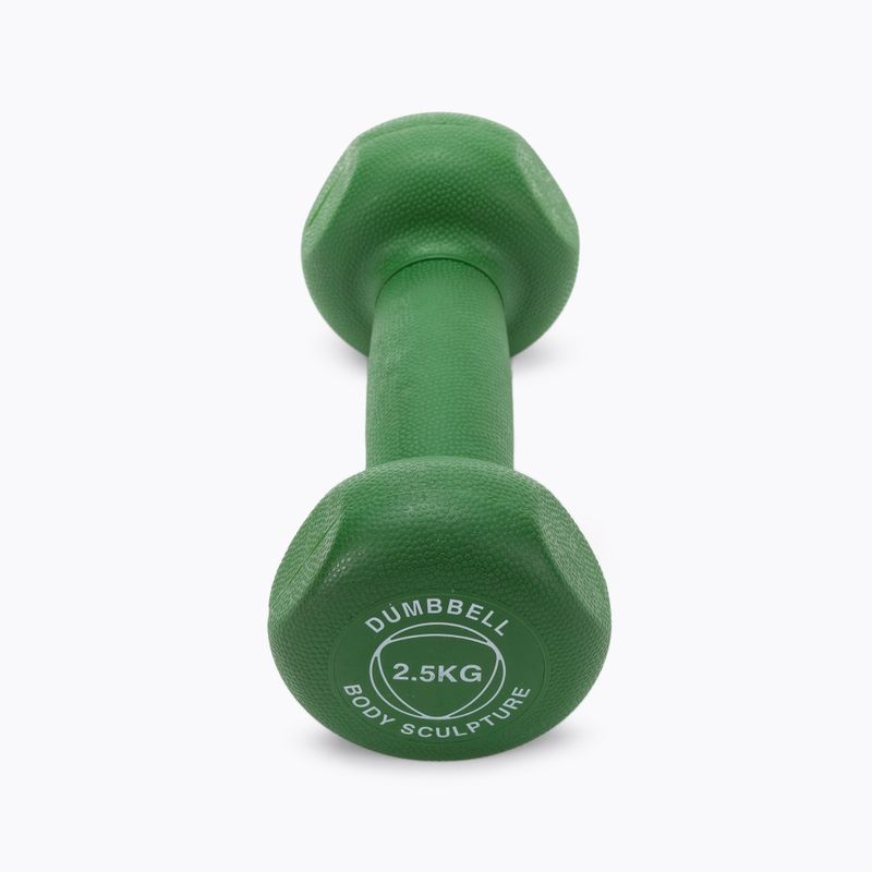Ganteră din neopren de 2,5 kg Body Sculpture, verde, BW131_2_5KG 3
