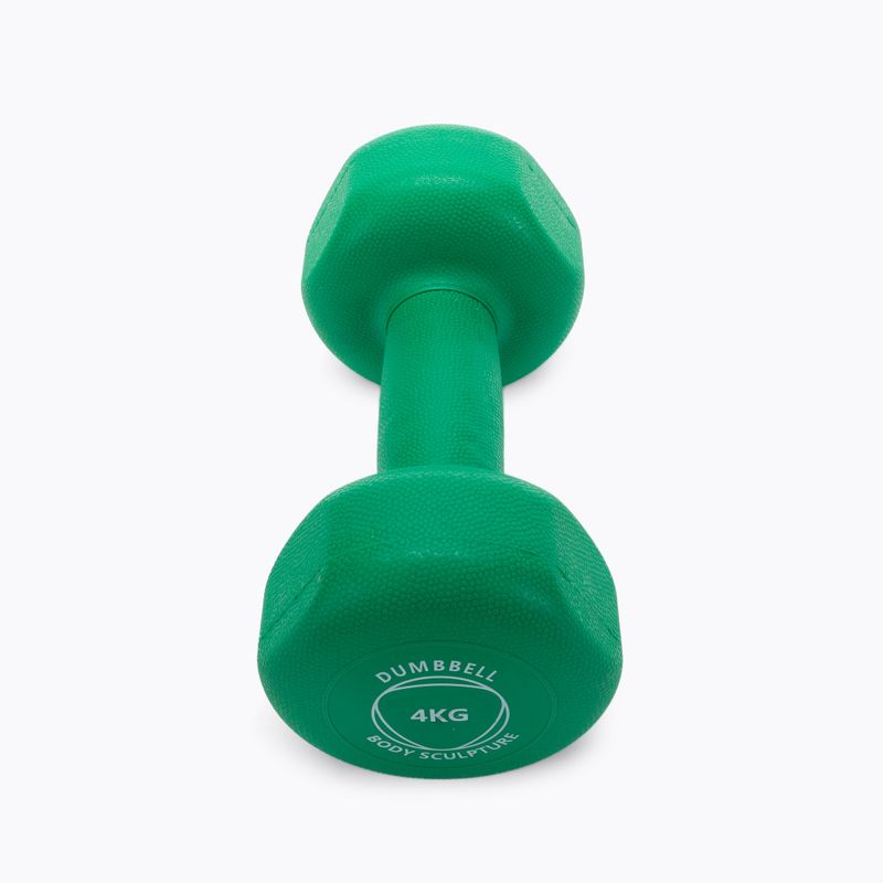 Ganteră din neopren de 4 kg Body Sculpture, verde, BW 131 4KG 3