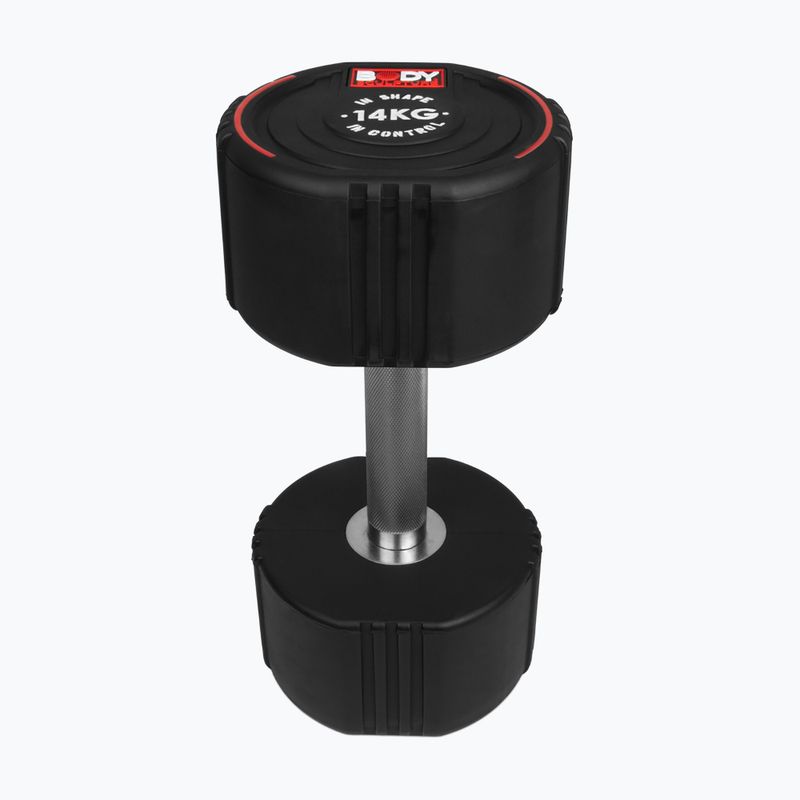 Ganteră cauciucată Body Sculpture TPU BW 133 14 kg black 3