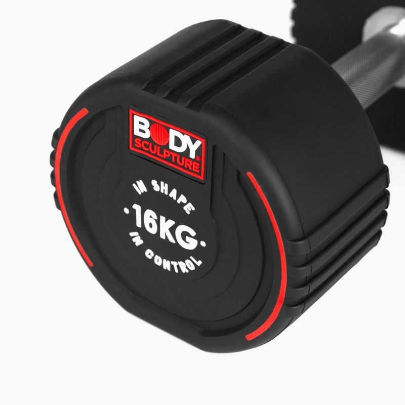 Ganteră cauciucată Body Sculpture TPU BW 133 16 kg black 5