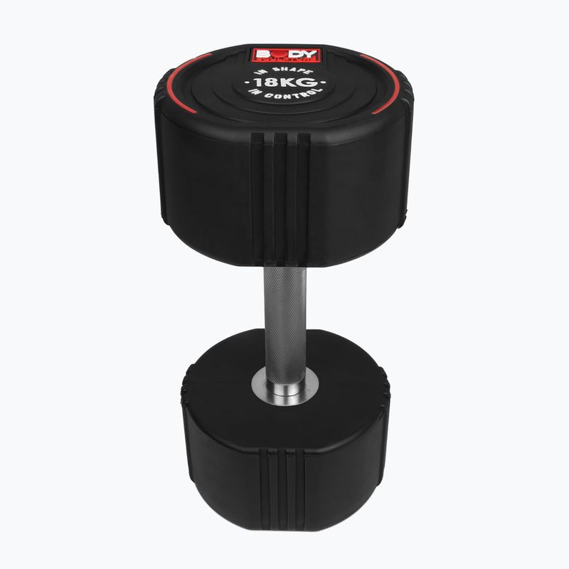 Ganteră cauciucată Body Sculpture TPU BW 133 18 kg black 2