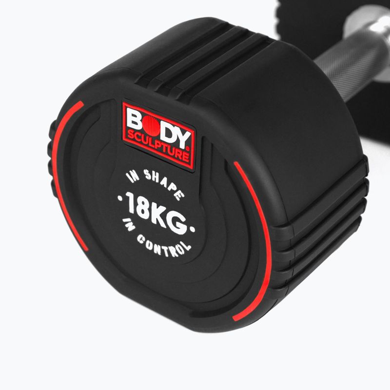 Ganteră cauciucată Body Sculpture TPU BW 133 18 kg black 5
