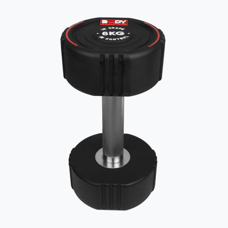 Ganteră cauciucată Body Sculpture TPU BW 133 6 kg black 2