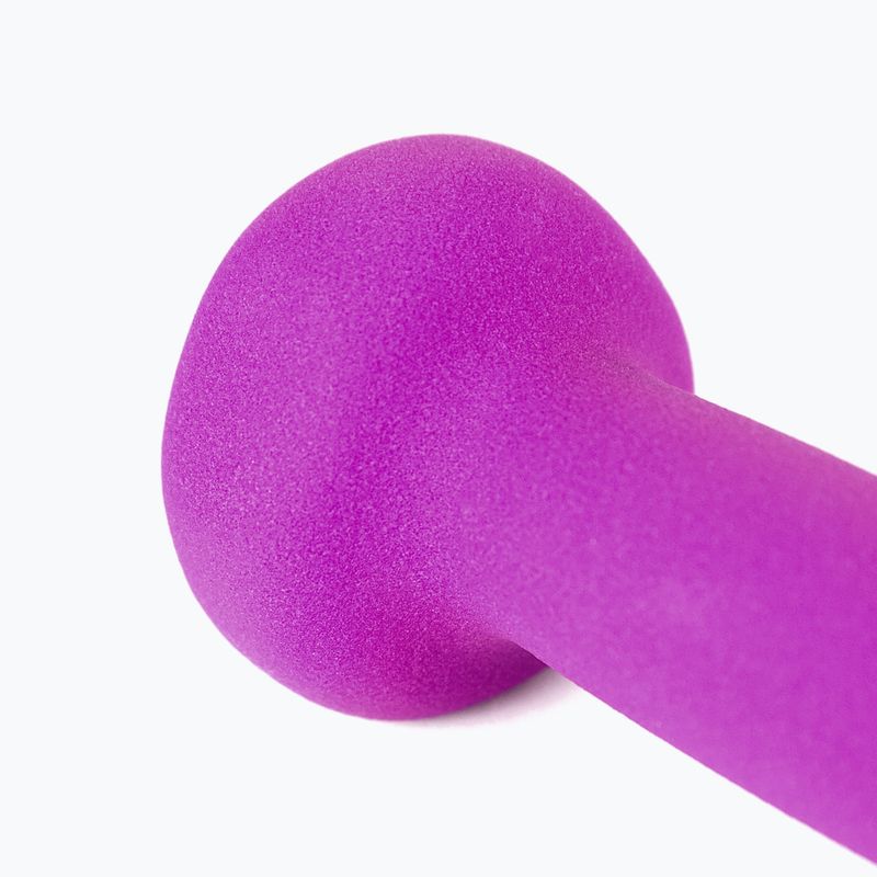 Ganteră cauciucată Body Sculpture BW 513 z PVC 2 kg purple 6