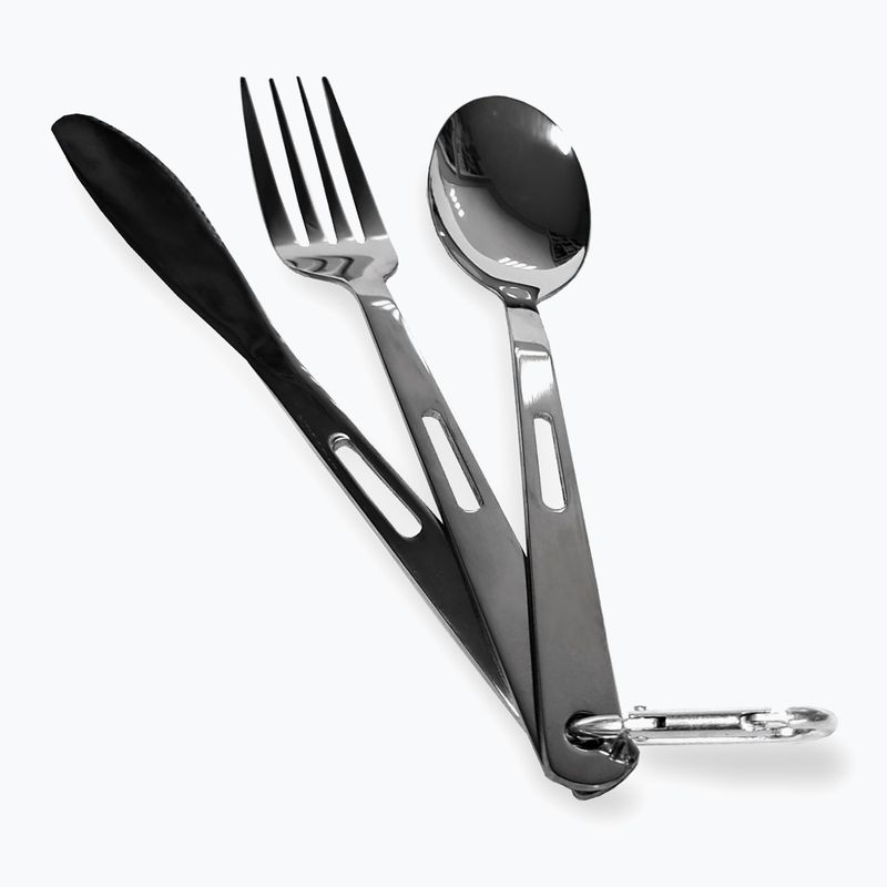 Set de tacâmuri OFFLANDER Camping Cutlery Set with Case green 8