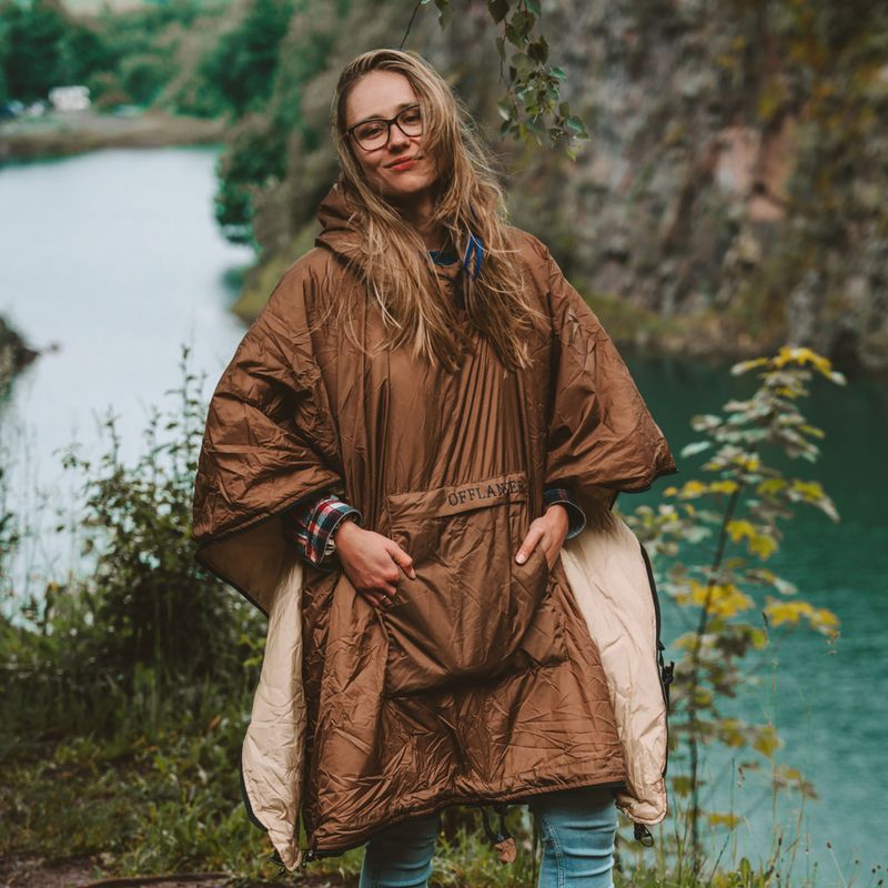 Poncho OFFLANDER OFF_CACC ușor încălzit maro 5
