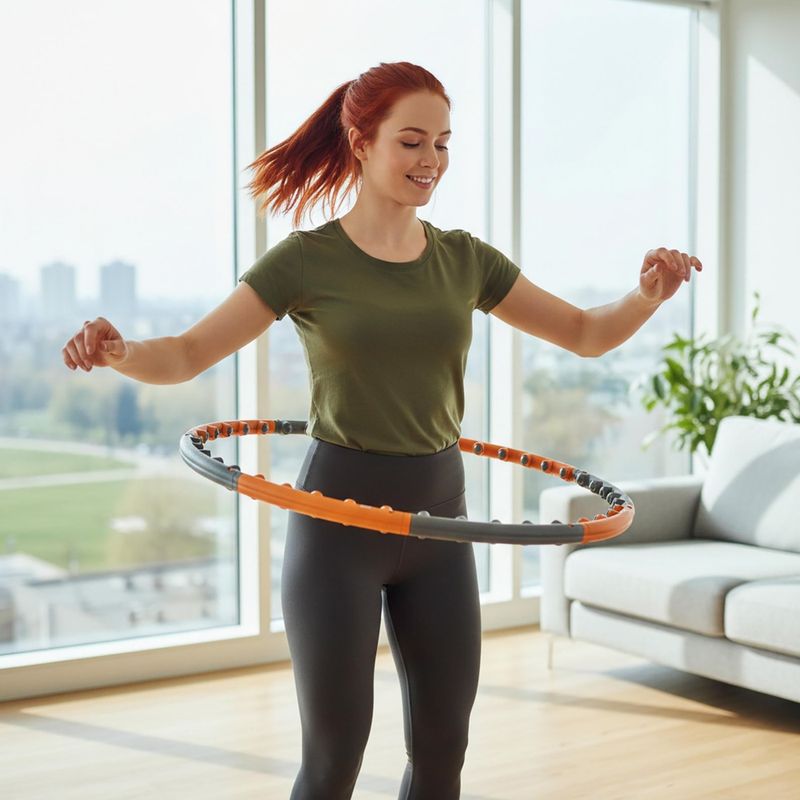Hula hoop cu greutate Body Sculpture Bb 6430 1.2 Kg grey/orange 11