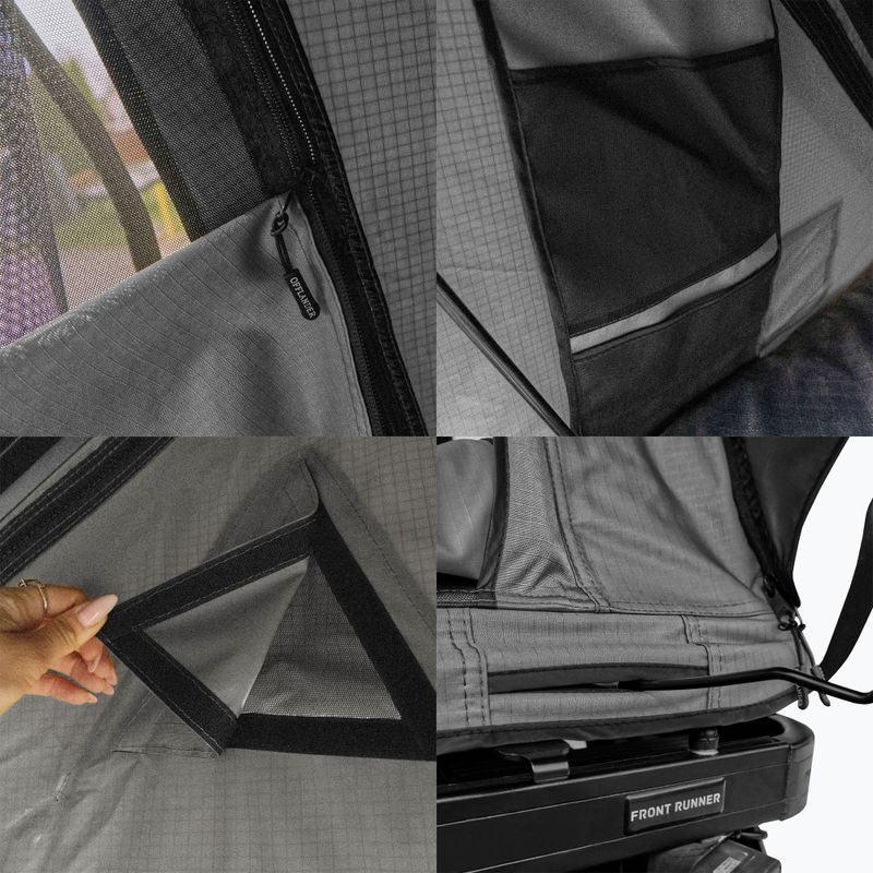 Cort de acoperiș 2-persoane OFFLANDER Triangle Slim Wolf black 8